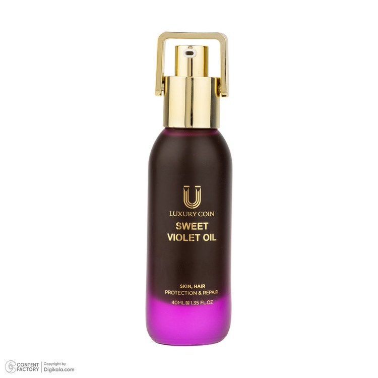 روغن بدن لاکچری کوین مدل VIOLET OIL مناسب برای انواع پوست حجم 40 میلیلیتر