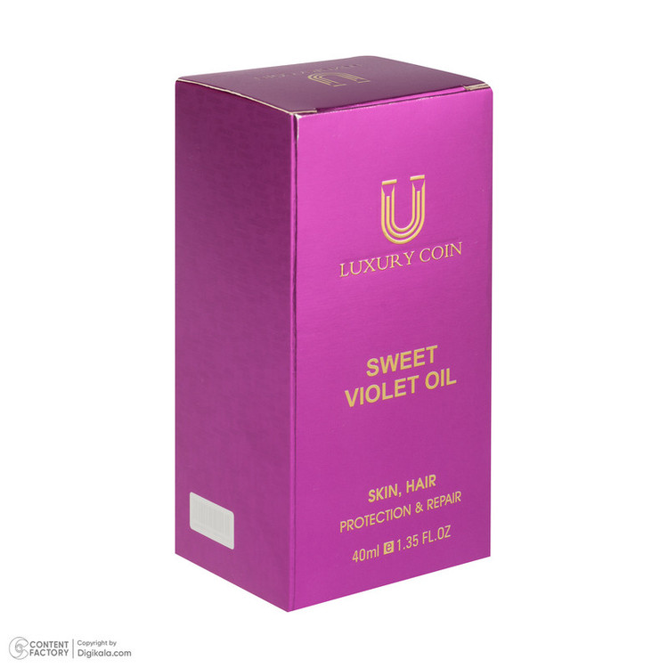 روغن بدن لاکچری کوین مدل VIOLET OIL مناسب برای انواع پوست حجم 40 میلیلیتر
