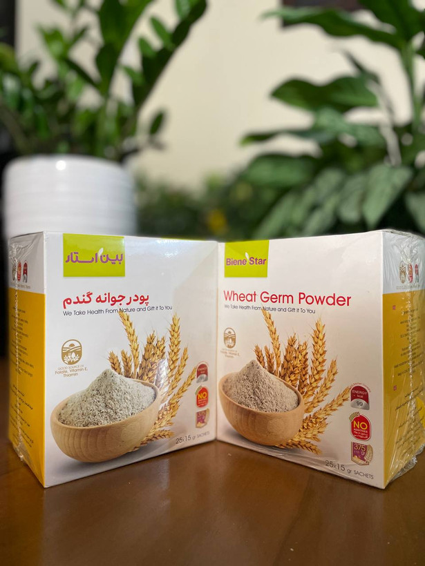 پودر جوانه گندم بین استار وزن ۳۷۵ گرم